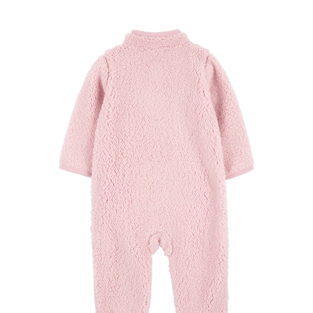 Carter's Pink Zip-Up 1-Piece Jumpsuit MicroFleece - Picture 6 of 7